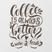 Autocollant Pour Fenêtre Décors de la fenêtre du café rustique Script (Feuille)