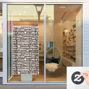 Autocollant Pour Fenêtre Décors de la vitrine de café, clin de fenêtre mode