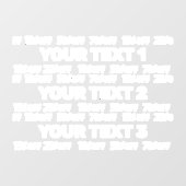 Autocollant Pour Fenêtre Décret de fenêtre de vente modifiable (Feuille)