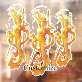 Autocollant Pour Fenêtre Déesse guerrière d'or Thunder_Cove (Feuille 2)