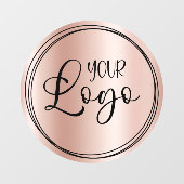 Autocollant Pour Fenêtre Dégradé de rose gold Logo d'entreprise en cercle (Feuille)