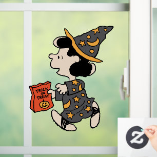 Autocollant Pour Fenêtre Déguisement de sorcière Lucy Peanuts Halloween