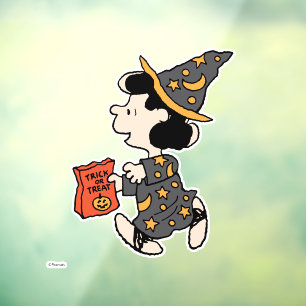 Autocollant Pour Fenêtre Déguisement de sorcière Lucy Peanuts Halloween