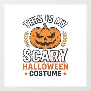 Autocollant Pour Fenêtre Déguisement Halloween Épouvantable Citrouille Vect