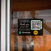 Autocollant Pour Fenêtre Demande d'avis TripAdvisor avec logo et code QR