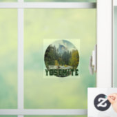 Autocollant Pour Fenêtre Demi-dôme en automne, avec le texte "Yosemite" (Maison)