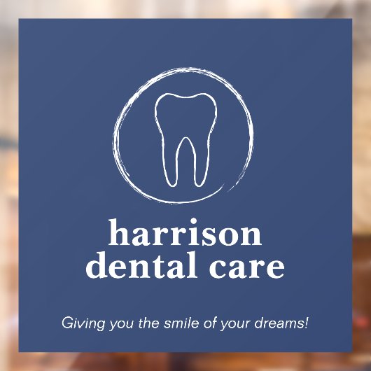 Autocollant Pour Fenêtre Dentiste bleu Dentiste (Feuille 2)