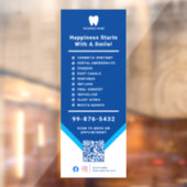 Autocollant Pour Fenêtre Dentiste des services | Code QR du logo commercial (Feuille 2)