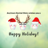 Autocollant Pour Fenêtre Dents blancs amusants Noël dentaire (Feuille 3)