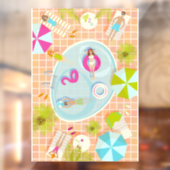 Autocollant Pour Fenêtre Des filles et des garçons du bikini jouant au jeu (Feuille 2)