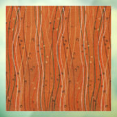 Autocollant Pour Fenêtre Des rayures rouges ondulées : Art Abstrait japonai (Feuille 3)