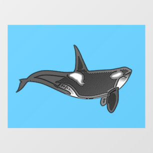 Autocollant Pour Fenêtre Design Art Orca