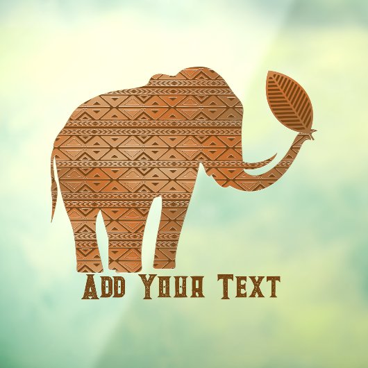 Autocollant Pour Fenêtre Design d'art tribal des éléphants (Feuille 3)