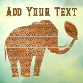 Autocollant Pour Fenêtre Design d'art tribal des éléphants (Feuille 3)