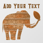Autocollant Pour Fenêtre Design d'art tribal des éléphants (Feuille)