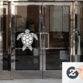 Autocollant Pour Fenêtre Design de tortue de mer verte - Blanc (Porte de bureau)