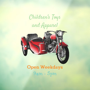Autocollant Pour Fenêtre dessin animé de la moto Sidecar