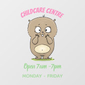 Autocollant Pour Fenêtre Dessin d'adorable hamster (Feuille)