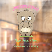 Autocollant Pour Fenêtre Dessin d'adorable hamster (Feuille 2)