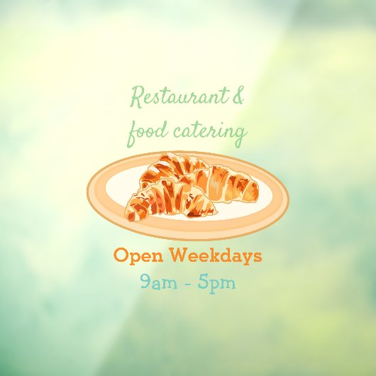 Autocollant Pour Fenêtre Dessin du Croissant (Feuille 3)