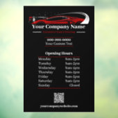 Autocollant Pour Fenêtre Détail automatique professionnel Lave-auto Heures  (Feuille 3)