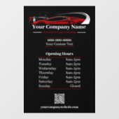 Autocollant Pour Fenêtre Détail automatique professionnel Lave-auto Heures  (Feuille)