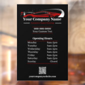 Autocollant Pour Fenêtre Détail automatique professionnel Lave-auto Heures  (Feuille 2)