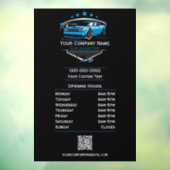 Autocollant Pour Fenêtre Détail automatique professionnel Lave-auto Heures  (Feuille 3)