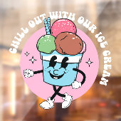 Autocollant Pour Fenêtre Détendez-vous avec notre glace (Feuille 2)