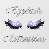 Autocollant Pour Fenêtre Devanture d'entreprise d'extensions de cils paille (Feuille)