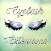Autocollant Pour Fenêtre Devanture d'entreprise d'extensions de cils paille (Feuille 3)
