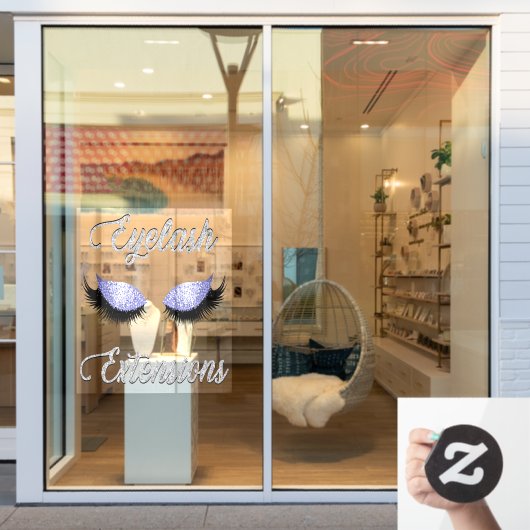 Autocollant Pour Fenêtre Devanture d'entreprise d'extensions de cils paille (Vitrine du magasin)