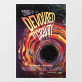 Autocollant Pour Fenêtre Dévasté Par Gravité Halloween Trou Horreur Noir (Feuille)