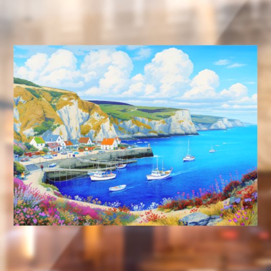 Autocollant Pour Fenêtre "Devon Harbour Dreamscape" - Un paysage marin angl (Feuille 2)