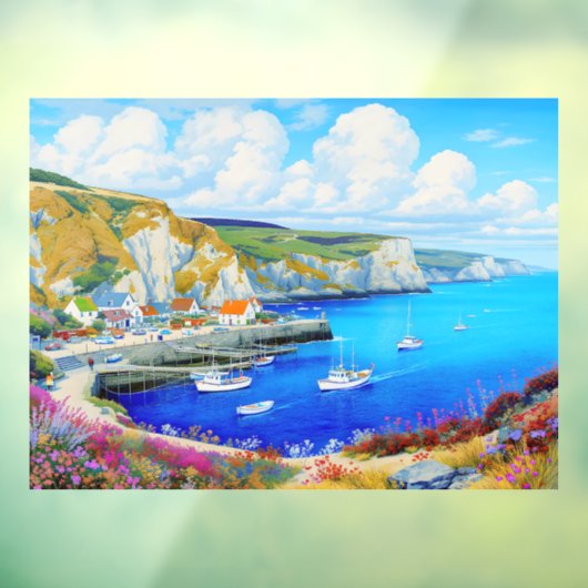Autocollant Pour Fenêtre "Devon Harbour Dreamscape" - Un paysage marin angl (Feuille 3)