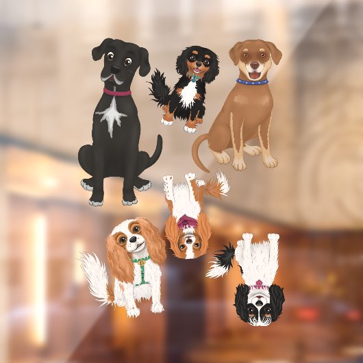 Autocollant Pour Fenêtre Dexter le chien et les amies les clings (Feuille 2)