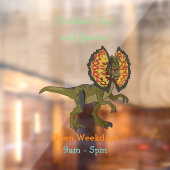 Autocollant Pour Fenêtre Dilophosaurus dessin animé (Feuille 2)