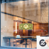 Autocollant Pour Fenêtre dinde Art nouveau (Fenêtre de café)