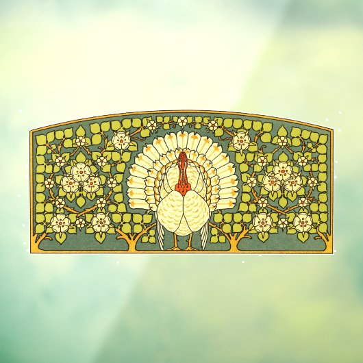 Autocollant Pour Fenêtre dinde Art nouveau (Feuille 3)
