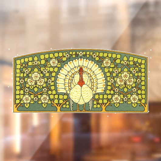 Autocollant Pour Fenêtre dinde Art nouveau (Feuille 2)