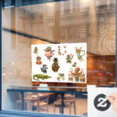 Autocollant Pour Fenêtre Dingaling Bros Circus acts (Fenêtre de café)