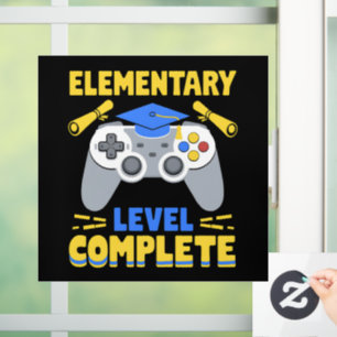 Autocollant Pour Fenêtre Diplôme de joueur de jeux vidéo niveau élémentaire