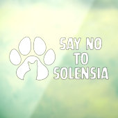 Autocollant Pour Fenêtre Dites non à S en blanc (Feuille 3)