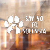 Autocollant Pour Fenêtre Dites non à S en blanc (Feuille 2)