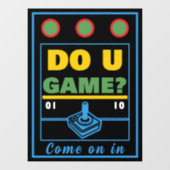 Autocollant Pour Fenêtre Do U Game? Multi Color (Feuille)