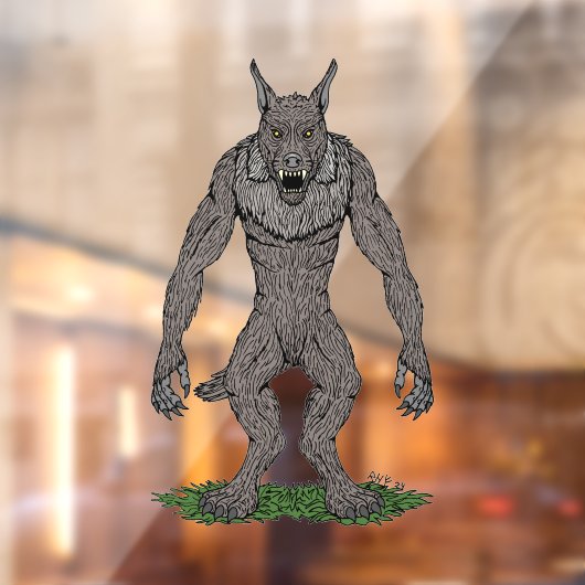 Autocollant Pour Fenêtre Dogman Cryptid ou Werewolf (Feuille 2)