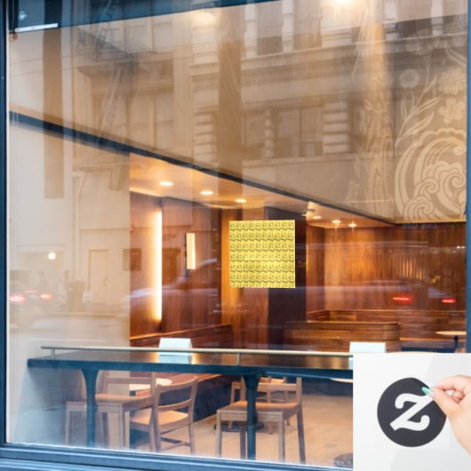 Autocollant Pour Fenêtre dollar or (Fenêtre de café)