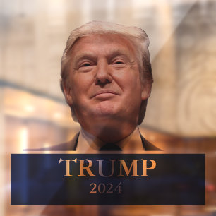 Autocollant Pour Fenêtre Donald Trump Photo Président 2024 Décal