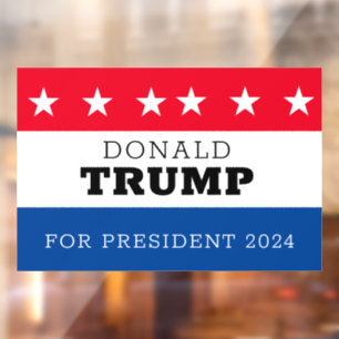 Autocollant Pour Fenêtre Donald Trump pour le président 2024