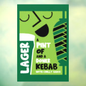 Autocollant Pour Fenêtre Doner Kebab (Feuille 3)